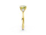 Yellow gold Fancy Yellow Princess Cut Diamond Three-Stone Ring with Pear Side Stones and Four-Prong Setting_53