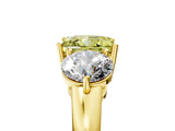 Yellow gold Fancy Yellow Princess Cut Diamond Three-Stone Ring with Prong Setting and Classic Band_51