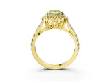 Yellow gold Fancy Yellow Princess  Cut Double Halo Split Shank Diamond Ring with Prong Setting_52