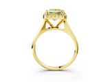 Yellow gold Fancy Yellow Princess  Cut Halo Solitaire Engagement Ring with Square Band and Four-Prong Setting_69