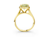 Yellow gold Fancy Yellow Princess  Cut Halo Solitaire Engagement Ring with Square Band and Four-Prong Setting_80