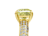 Yellow gold Fancy Yellow Princess  Cut Pave Diamond Engagement Ring with Channel Set Band and Four-Prong Setting_5