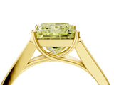 Yellow gold Fancy Yellow Princess Cut Solitaire Cathedral Diamond Engagement Ring with Channel-Set Band and Four-Prong Setting_7