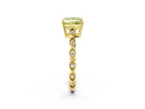 Yellow gold Fancy Yellow Princess Cut Solitaire Diamond Ring with Infinity Twist Band and Four-Prong Setting_2