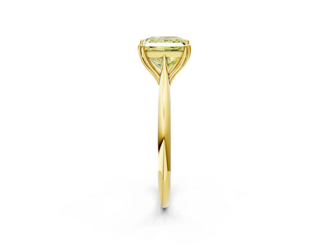 Yellow gold Fancy Yellow Princess Cut Solitaire Diamond Ring with Six-Prong Setting and Classic Band_2