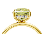 Yellow gold Fancy Yellow Princess  Cut Solitaire Engagement Ring with Four-Prong Setting and Classic Band_4
