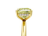Yellow gold Fancy Yellow Princess  Cut Solitaire Engagement Ring with Four-Prong Setting and Classic Band_5