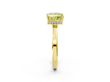 Yellow gold Fancy Yellow Princess  Cut Solitaire Engagement Ring with Four-Prong Setting on a Classic Band_2