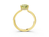Yellow gold Fancy Yellow Princess  Cut Solitaire Engagement Ring with Four-Prong Setting on a Classic Band_3