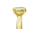 Yellow gold Fancy Yellow Princess  Cut Solitaire Engagement Ring with Tapered Band and Four-Prong Setting 5