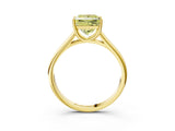 Yellow gold Fancy Yellow Princess Cut Solitaire Engagement Ring with Tapered Band and Four-Prong Setting_6