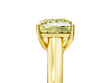 Yellow gold Fancy Yellow Princess Cut Solitaire Engagement Ring with Tapered Band and Four-Prong Setting_8