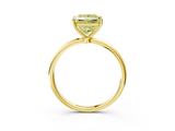 Yellow gold Fancy Yellow Princess  Cut Solitaire Engagement Ring with Thin Band and Four-Prong Setting_6