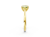Yellow gold Fancy Yellow Princess  Cut Solitaire Ring with Cathedral Band and Four-Prong Setting_2