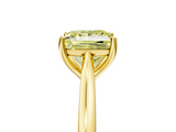 Yellow gold Fancy Yellow Princess  Cut Solitaire Ring with Cathedral Band and Four-Prong Setting_5