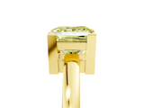 Yellow gold Fancy Yellow Princess  Cut Solitaire Ring with Four-Prong Setting and Classic Band_5