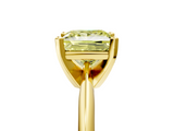 Yellow gold Fancy Yellow Princess  Cut Solitaire Ring with Four-Prong Setting on a Classic Band_5