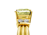 Yellow gold Fancy Yellow Princess  Cut Three-Stone Channel Set Ring with Bar Prongs_5