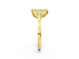 Yellow gold Fancy Yellow Princess  Diamond Cluster Halo Solitaire with Four-Prong Setting_20