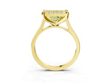 Yellow gold Fancy Yellow Princess  Diamond Cluster Halo Solitaire with Four-Prong Setting_21