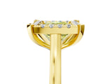 Yellow gold Fancy Yellow Princess  Diamond Cluster Halo Solitaire with Four-Prong Setting_23