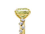 Yellow gold Fancy Yellow Princess  Diamond Cluster Prong-Set Solitaire Ring_5