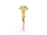 Yellow gold Fancy Yellow Princess  Halo Diamond Engagement Ring with Filigree Band and Four-Prong Setting_83
