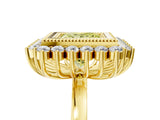 Yellow gold Fancy Yellow Princess  Halo Diamond Ring with Milgrain Edge and Round Prong Setting_28
