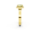 Yellow gold Fancy Yellow Princess  Halo Pave Split Shank Prong Setting Ring_41
