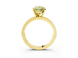Yellow gold Fancy Yellow Princess  Milgrain Pave Diamond Engagement Ring with Four-Prong Setting_3