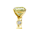 Yellow gold Fancy Yellow Princess  Solitaire Bezel-Set Diamond Ring with Beaded Band and Four-Prong Setting_34