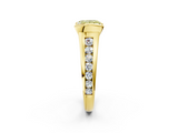 Yellow gold Fancy Yellow Princess  Solitaire Bezel-Set Diamond Ring with Channel-Set Band_2