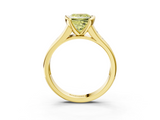 Yellow gold Fancy Yellow Princess  Solitaire Bezel-Set Diamond Ring with Channel-Set Band_3