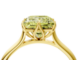 Yellow gold Fancy Yellow Princess  Solitaire Cathedral Diamond Ring with Six-Prong Setting_4