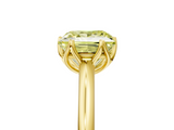 Yellow gold Fancy Yellow Princess  Solitaire Cathedral Diamond Ring with Six-Prong Setting_5
