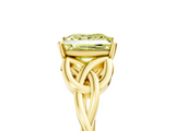 Yellow gold Fancy Yellow Princess  Solitaire Celtic Knot Engagement Ring with Four-Prong Setting_5