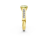 Yellow gold Fancy Yellow Princess  Solitaire Channel-Set Diamond Engagement Ring with Four-Prong Setting_32