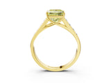 Yellow gold Fancy Yellow Princess  Solitaire Channel-Set Diamond Engagement Ring with Four-Prong Setting_33