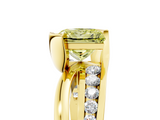 Yellow gold Fancy Yellow Princess  Solitaire Channel-Set Split Shank Ring with Tension Prong Setting_8