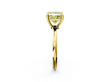 Yellow gold Fancy Yellow Princess  Solitaire Diamond Ring with 4-Prong Setting on a Classic Band_5