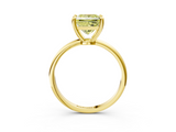 Yellow gold Fancy Yellow Princess  Solitaire Diamond Ring with 4-Prong Setting on a Classic Band_6