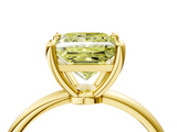 Yellow gold Fancy Yellow Princess  Solitaire Diamond Ring with 4-Prong Setting on a Classic Band_7