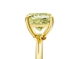 Yellow gold Fancy Yellow Princess  Solitaire Diamond Ring with 4-Prong Setting on a Classic Band_8