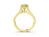 Yellow gold Fancy Yellow Princess  Solitaire Diamond Ring with Cathedral Band and Four-Prong Setting_33