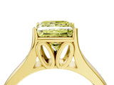 Yellow gold Fancy Yellow Princess  Solitaire Diamond Ring with Cathedral Band and Four-Prong Setting_34