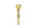Yellow gold Fancy Yellow Princess  Solitaire Diamond Ring with Channel Set Band and Six-Prong Setting_30