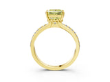 Yellow gold Fancy Yellow Princess  Solitaire Diamond Ring with Channel Set Band and Six-Prong Setting_31