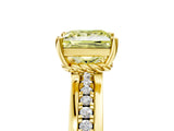 Yellow gold Fancy Yellow Princess  Solitaire Diamond Ring with Channel Set Band and Six-Prong Setting_33