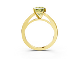 Yellow gold Fancy Yellow Princess  Solitaire Diamond Ring with Four-Prong Setting and Classic Band_6