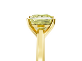 Yellow gold Fancy Yellow Princess  Solitaire Diamond Ring with Four-Prong Setting and Classic Band_8
